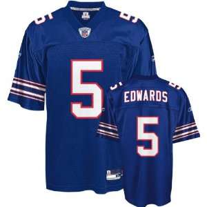 Trent Edwards #5 Buffalo Bills Replica NFL Jersey Royal Blue Size 50 