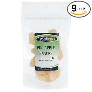 EXPRESSNACKS Pineapple Snacks, 3 Ounce Bags (Pack of 9)  