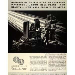  1942 Ad Kearney Trecker Industrial Machinery Tools 