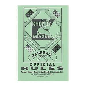    Markwort Khoury League Baseball Rule Books