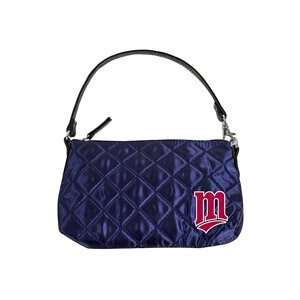  Minnesota Twins Ladies Navy Blue Quilted Wristlet Purse 