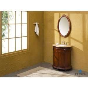   Carter Antique Single Sink Bathroom Vanity with Travertine Countertop