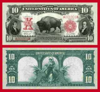 1901 $10 BUFFALO U.S. NOTE – REPLICA BILL/COPY  