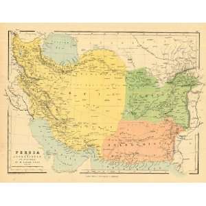  Bartholomew 1858 Antique Map of Persia