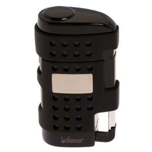 Gun Metal Avalanche Twin Torch Flame Lighter with built in Cigar Punch 