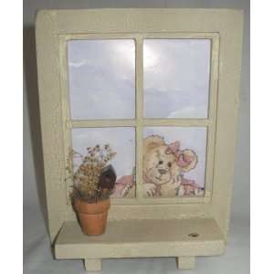  Boyds Bear Wooden Window Shelf / Frame Display Everything 