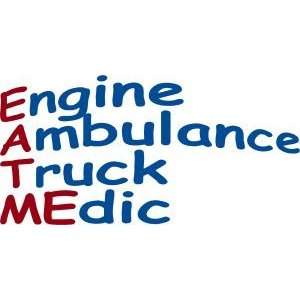   x6 Engine Ambulance Truck Medic Firefighter/EMT Exterior Window Decal