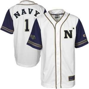 Navy Midshipmen White Bullpen Baseball Jersey  Sports 