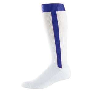 Augusta Sportswear Baseball Stirrup Socks PURPLE ADULT (FOOTED SOCK 