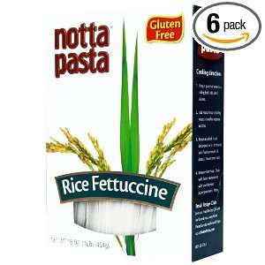 Notta Pasta Rice Fettuccine, 16 Ounce Boxes (Pack of 6)  