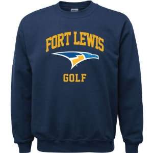  Fort Lewis College Skyhawks Navy Youth Golf Arch Crewneck 