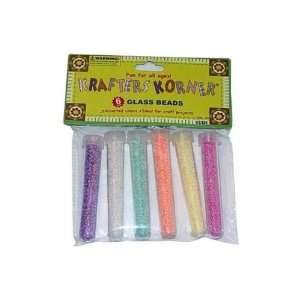  96 Packs of Glass craft beads in tube 