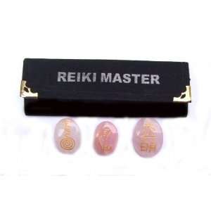  Reiki Master Rose Quartz Engraved Reiki Healing Stones 