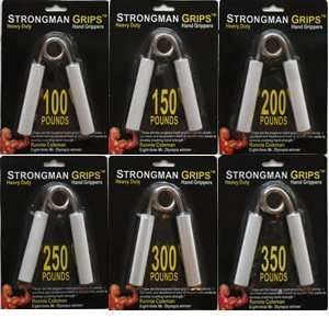  Strongman Grips Heavy Duty Hand Gripper   Set of 6 (100 