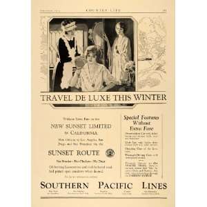 1924 Ad Southern Pacific Line Railroad Train Vacation   Original Print 