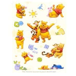  Pooh Raised Sticker Sheet Party Supplies 