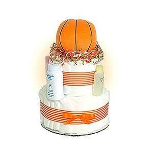  Basketball 2 Tier Diaper Cake Baby