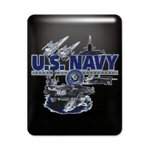   Case Black US Navy with Aircraft Carrier Planes Submarine and Emblem