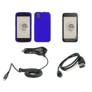 LG Marquee (Sprint / Boost Mobile) Premium Combo Pack   Blue Silicone 