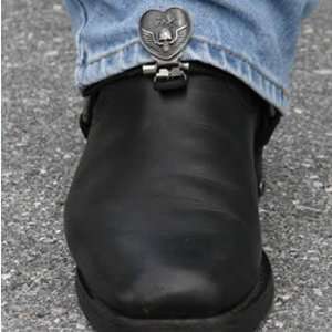  Skull & Roses Motorcycle Pant/Boot Clips   Front Clips (No 