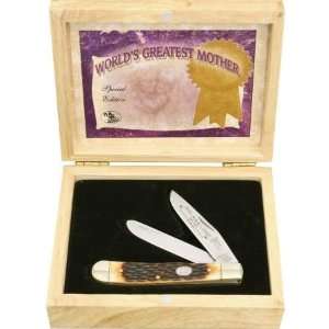 Frost Cutlery & Knives SET108WGM Worlds Greatest Mom Trapper Knife 