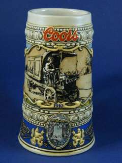 Coors 1989 Annual Ceramic Beer Stein 1910 Beer Truck  