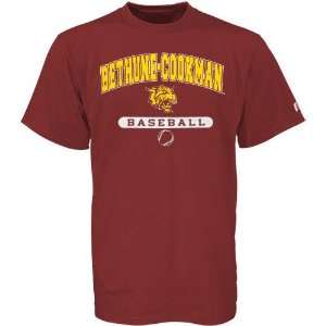  Russell Bethune Cookman Wildcats Maroon Baseball T shirt 