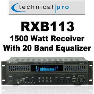Technical Pro RXB113 Receiver & Equalizer 1500 Watt New  