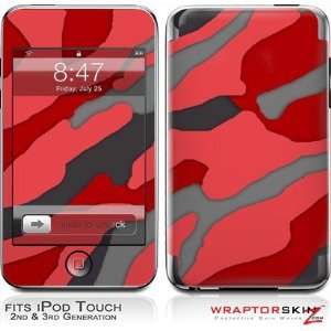 iPod Touch 2G & 3G Skin and Screen Protector Kit   Camouflage Red
