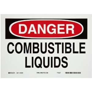   Hazardous Materials Sign, Header Danger, Legend Combustible Liquids