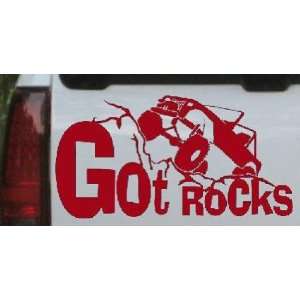 Got Rocks Off Road Car Window Wall Laptop Decal Sticker    Red 20in X 
