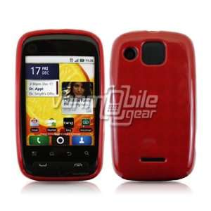  VMG Solid Red Hard 1 Pc TPU Gel Silicone Rubber Skin Case 