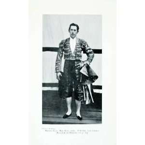 1907 Print Mexico Torero Bullfighter Fuentes Matador Espade Portrait 