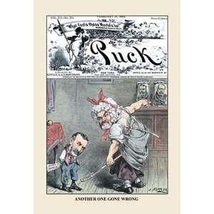  Puck Magazine Another One Gone Wrong   12x18 Framed Print 