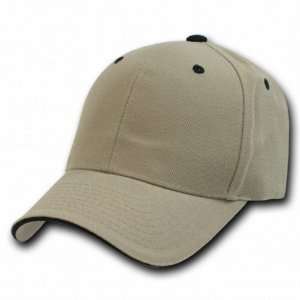  SANDWICH VISOR BASEBALL KHAKI/BLACK HAT CAP HATS 