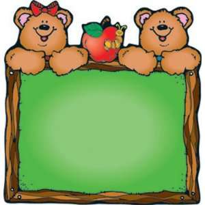 New Carson Dellosa Chalkboard Bears Welcome Two Sided Decorations Year 