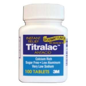  3M 2120076591 Antacid/Anti Gas Titralac Tablets 420mg 100 