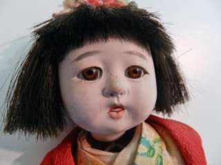 Vintage Japanese Ichimatsu Girl Baby Doll Gofun Glass Eyes Friendship 