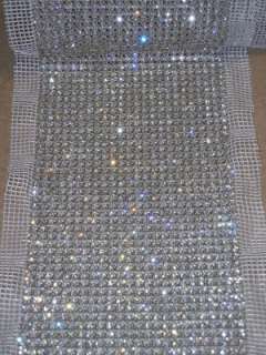 This listing is for a yard (36 inches) of 4 rows of swarovski crystal 