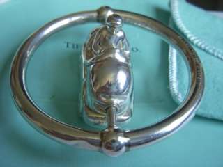 RARE Tiffany & Co Sterling Spin Racing Car Baby Rattle  