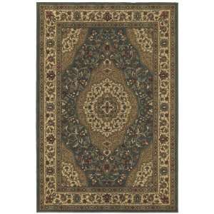   Collection Barcelona Blue Traditional Floral Area Rug 7.90 x 10.90