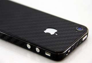   Carbon Fiber Black Full Body Wrap for iPhone 4 / 4S / CDMA  