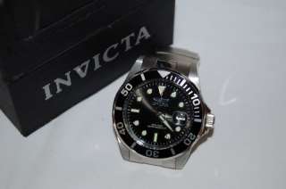 Invicta 0590 Mens Pro Diver Black Stainless Steel Watch  