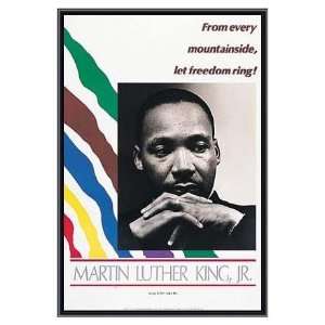  Martin Luther King Let Freedom Ring Quality Framed Poster 