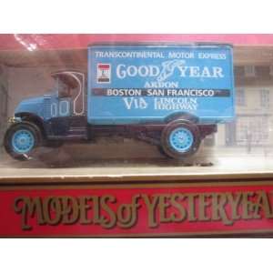 1920 Mack Truck (blue) GOODYEAR Logo Matchbox Model of Yesteryear Y 33 