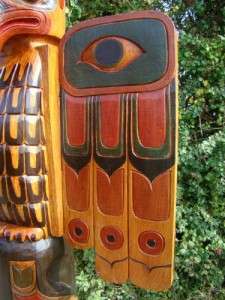 Awesome XL American Indian Wooden Tribal Totem Pole 200cm  