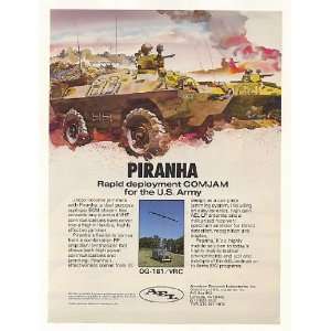    1986 US Army AEL Piranha ECM Jammer Print Ad