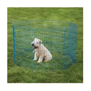   Metal Crate Appeal Color Dog Exercise Pen, Small, 24 Inch, Blue Splash