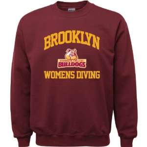  Brooklyn College Bulldogs Maroon Youth Womens Diving Arch 
