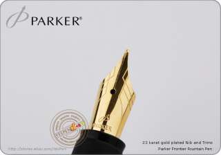 Parker Frontier Fountain Pen Flighter Gold Nib Fine NEW  